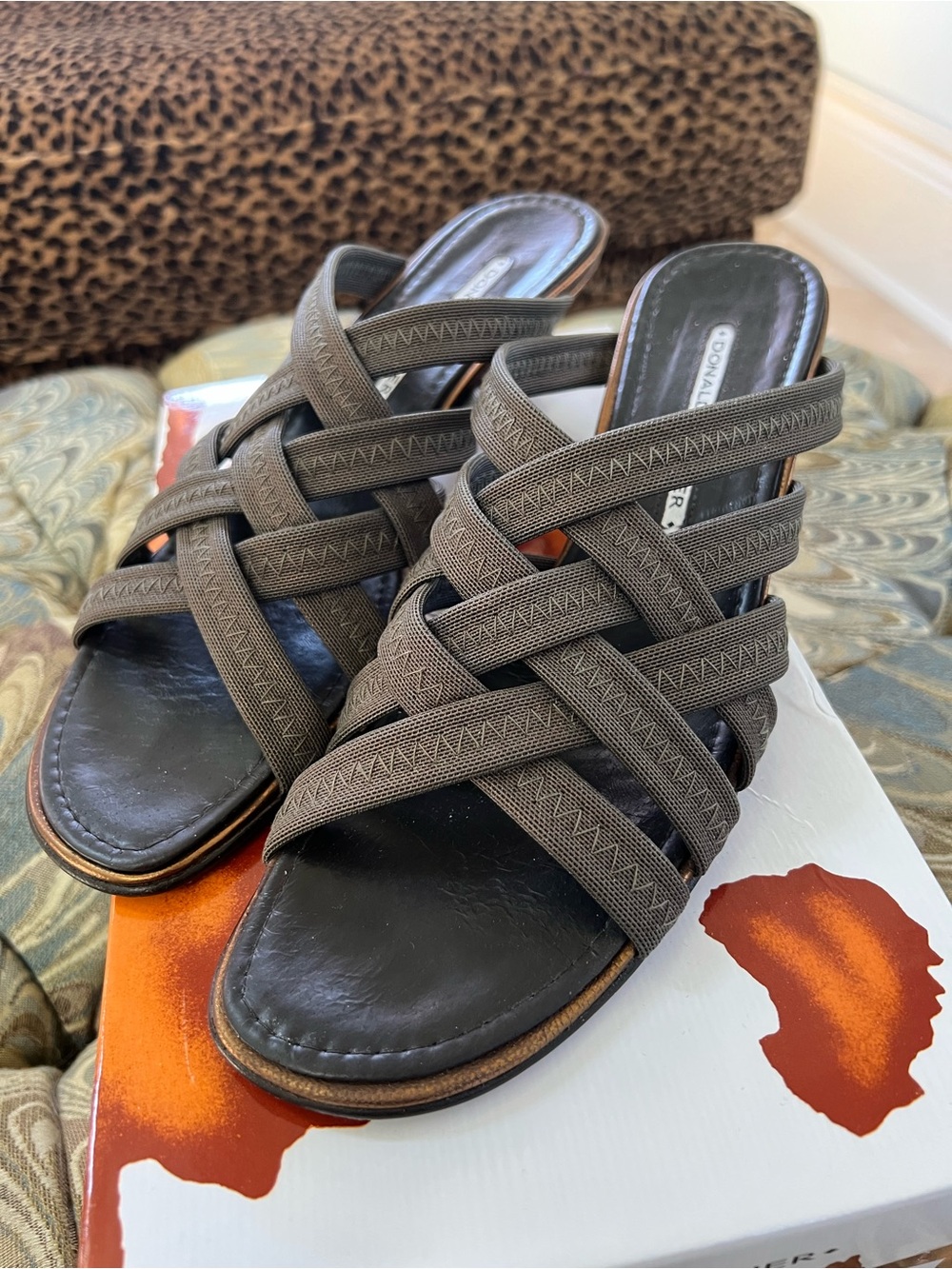 Donald Pliner Heren Strappy Slide Sandals Size 8.5 N